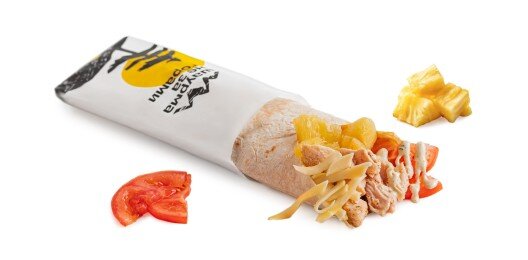 Шаурма Гавайская с курицей и ананасом