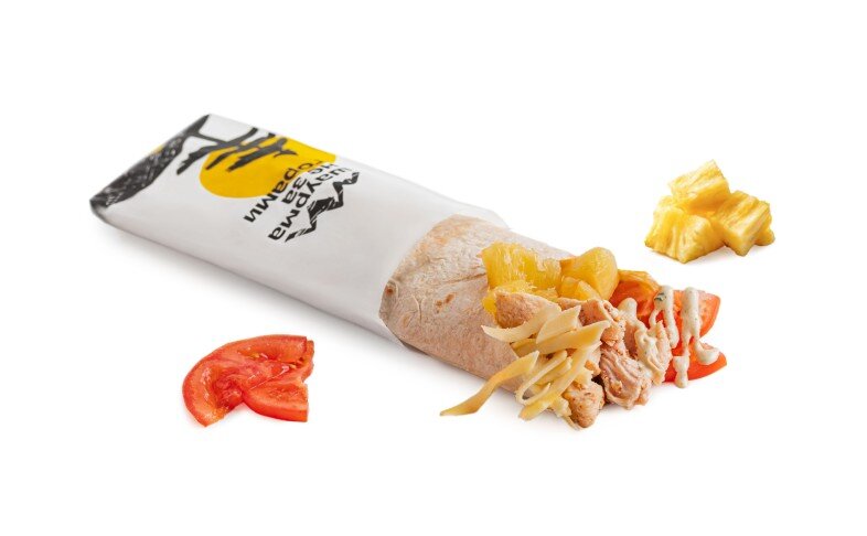 Шаурма Гавайская с курицей и ананасом