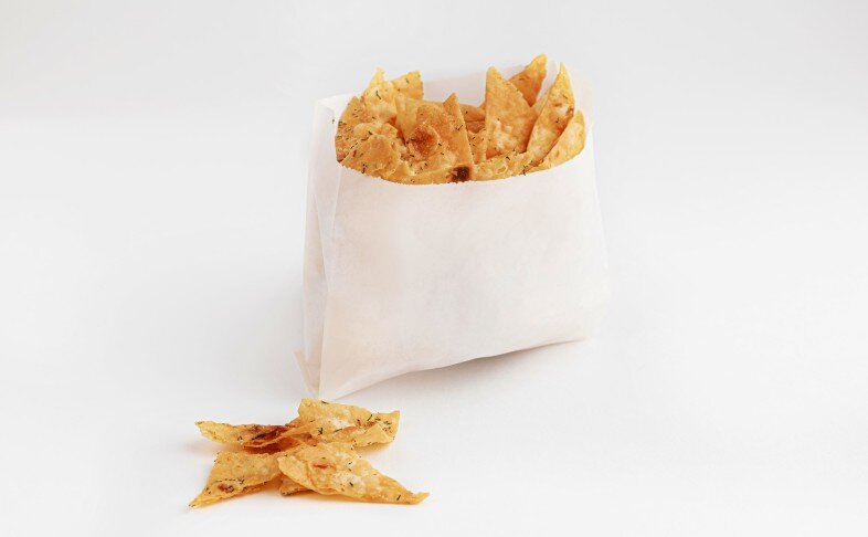 Чипсы из лаваша сметана зелень