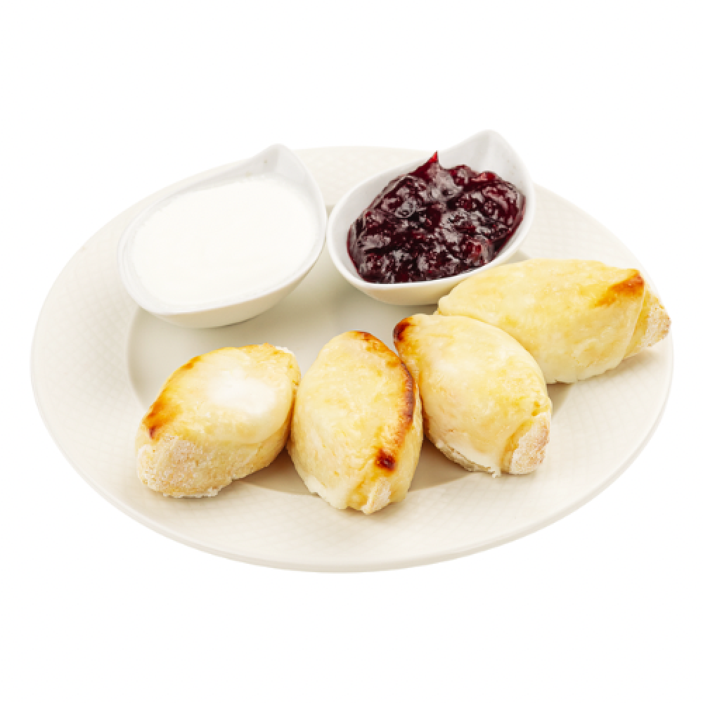 Лапуны  с клюквой и сметаной