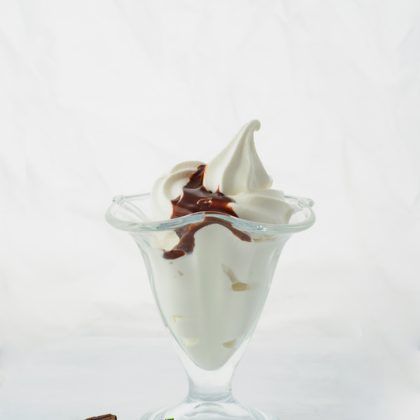 Мороженое с горячим шоколадом