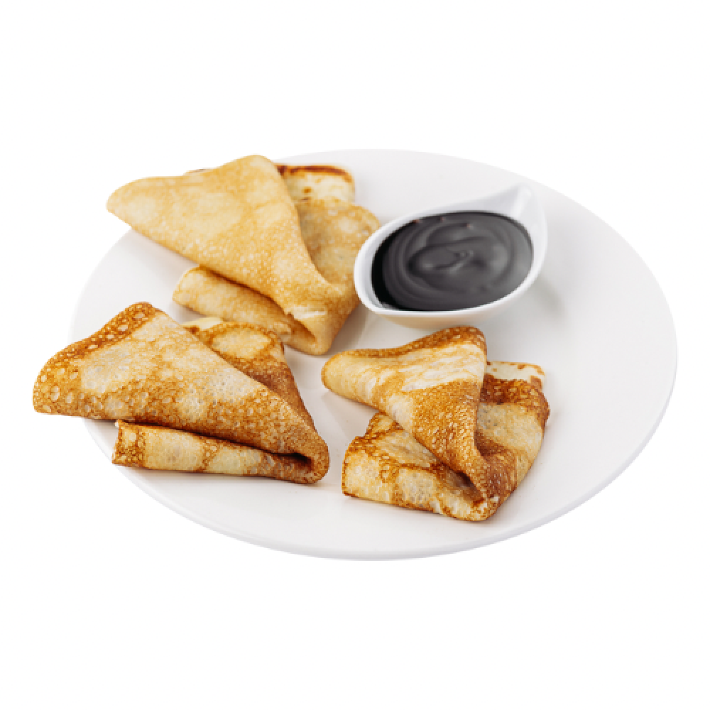 Блинчики с горячим шоколадом