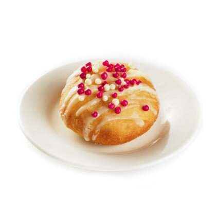 Пышечка с клубникой и белым шоколадом