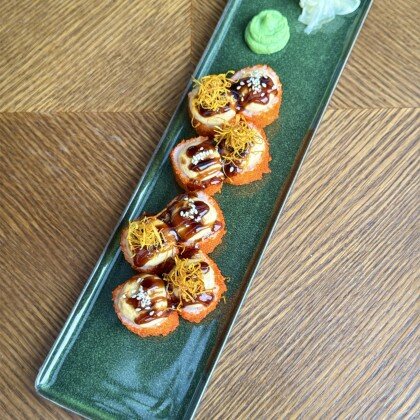 Кого ролл с креветкой запеченный