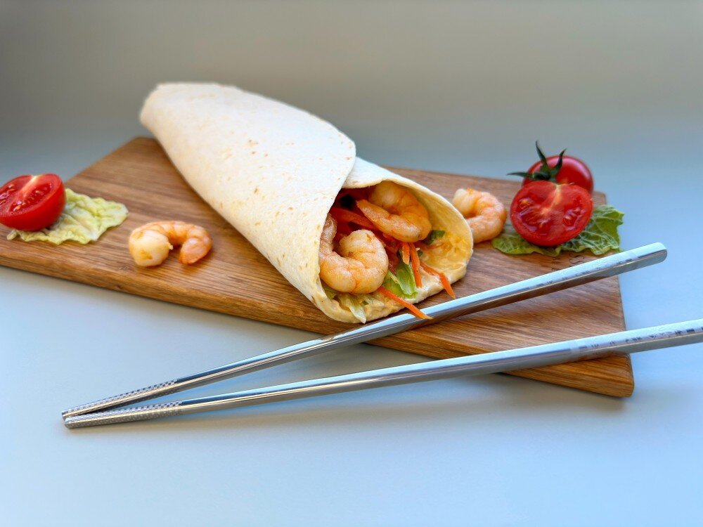 Цезарь ролл с креветками