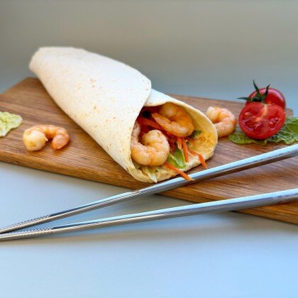 Цезарь ролл с креветками