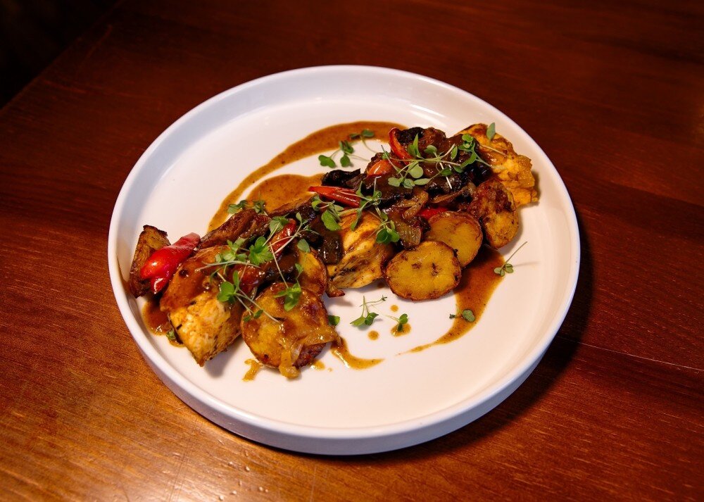 *Оджахури с курицей и лесными грибами