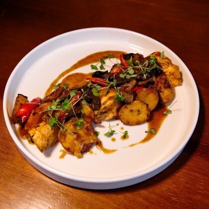 *Оджахури с курицей и лесными грибами