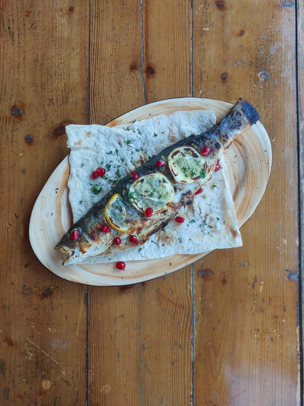 Сибас на углях