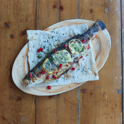 Сибас на углях