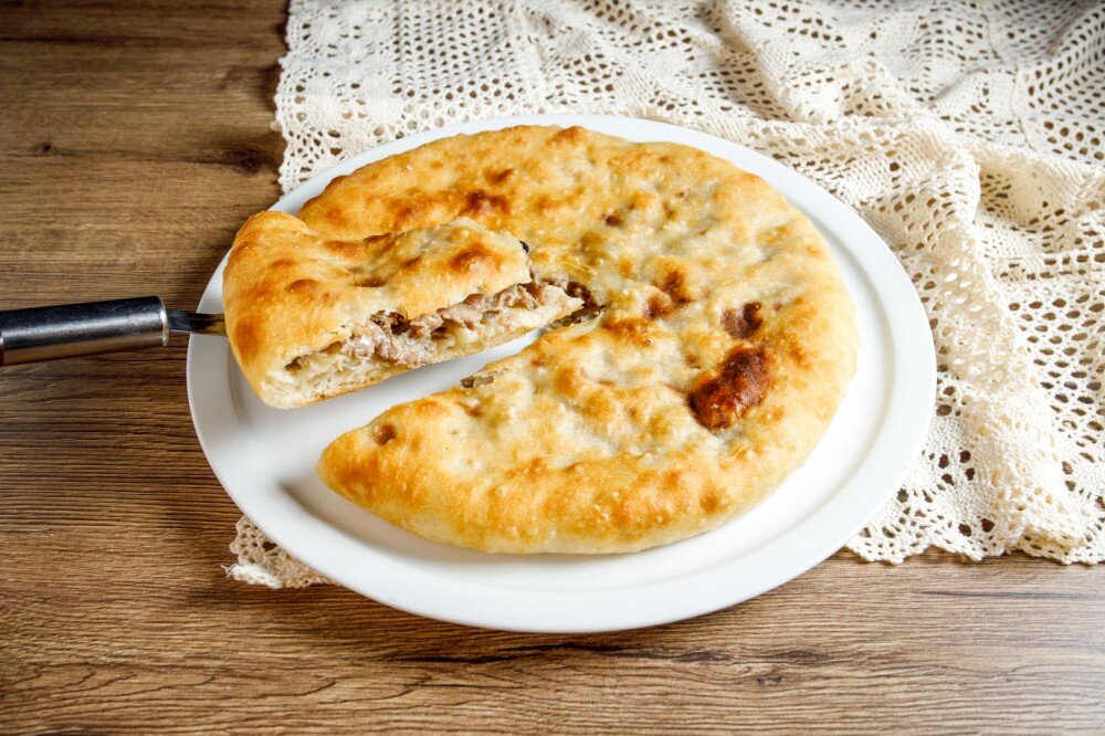 Пирог с мясом и грибами 600гр