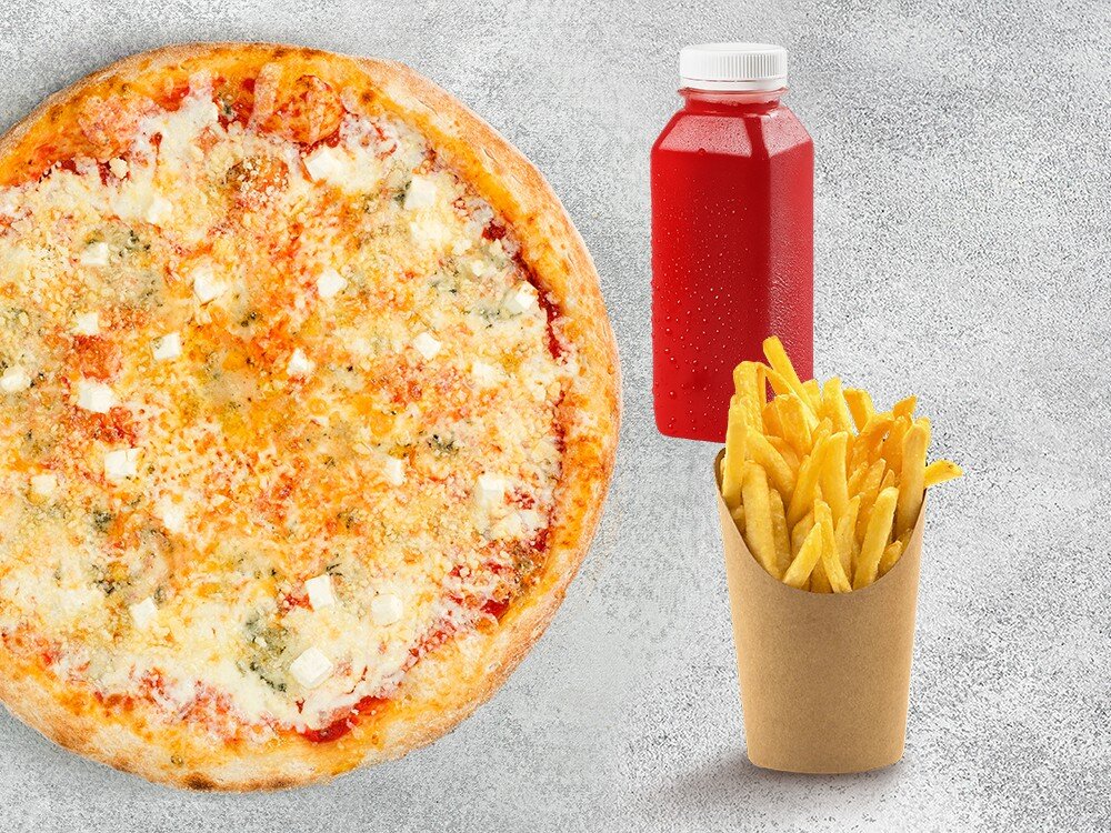 Сырная + фри + морс