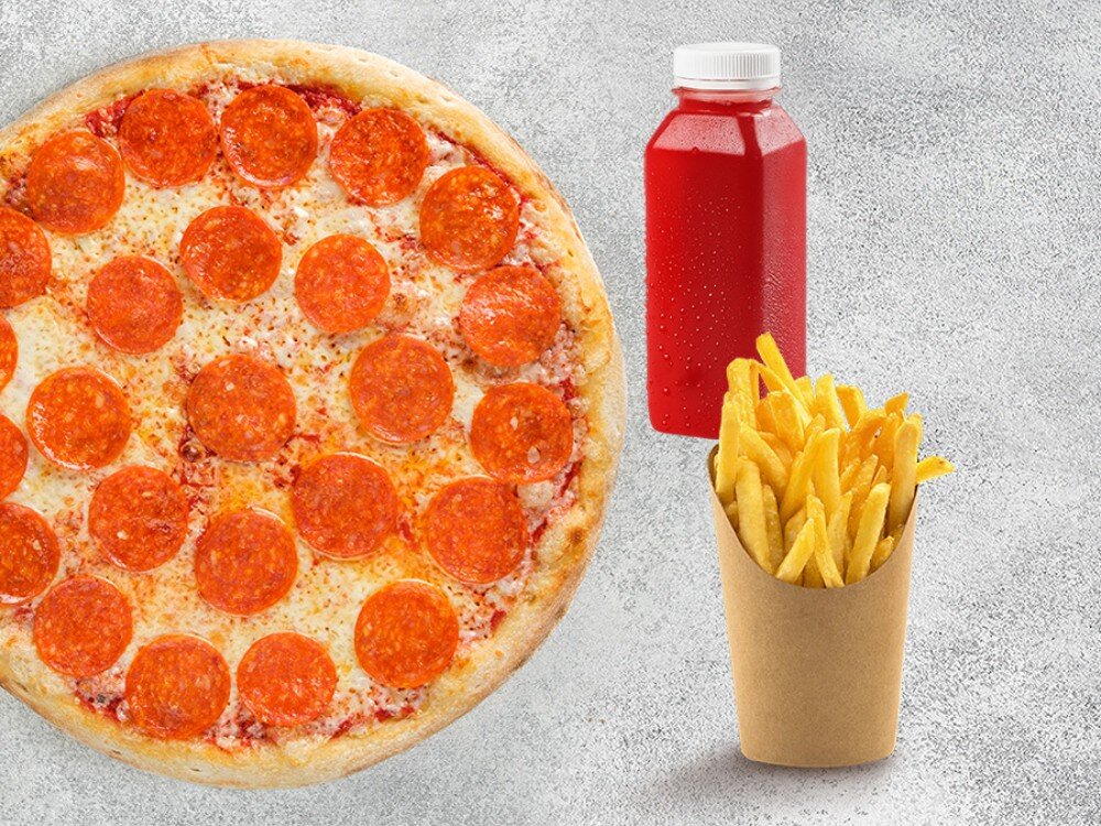 Пеперони + фри + морс