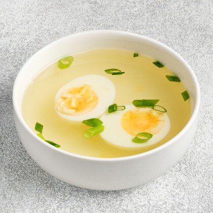Бульон куриный с яйцом
