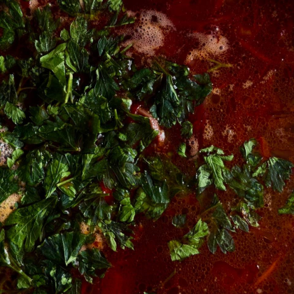 Банка Борща, с говяжьими щечками