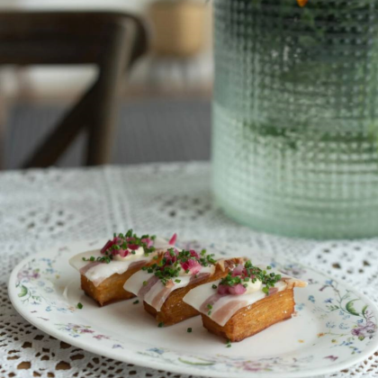 Закуска из копченого сала