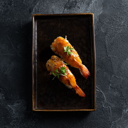 Опаленые суши креветка