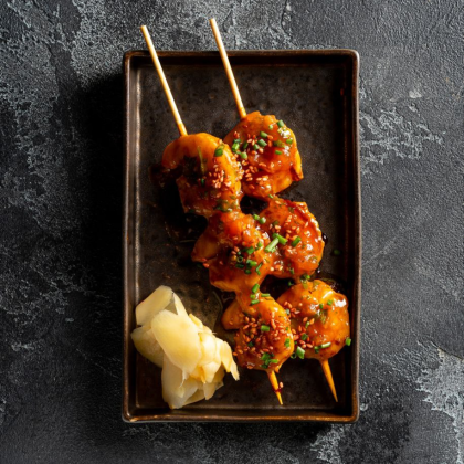 Креветки на гриле с томатной сальсой