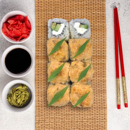 Запечённый Ролл Нежный с Лососем, 8 шт (240 г)