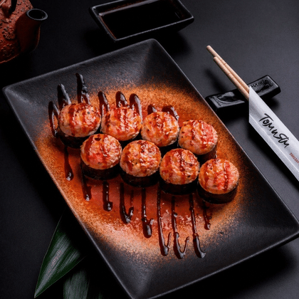 Флайм ролл с лососем