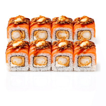 Филадельфия с Лососем и Креветкой, 8 шт (240 г)
