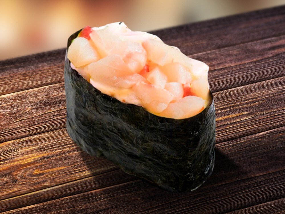 Острые суши с окунем