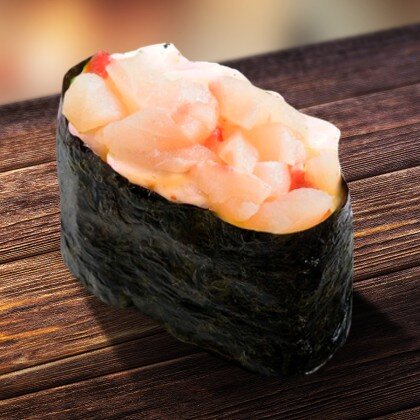 Острые суши с окунем