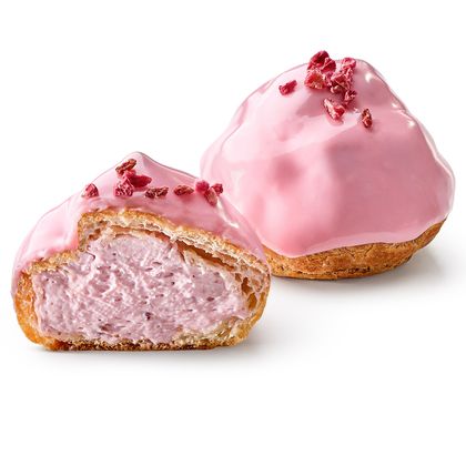 Профитроли с малиновым кремом