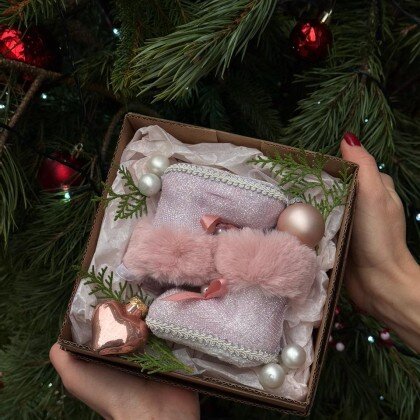 Набор подарочный с игрушками на ёлку "Рождественский сапожок"