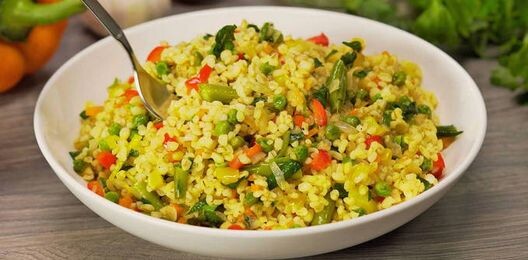 Булгур с овощами (вес 150 гр)