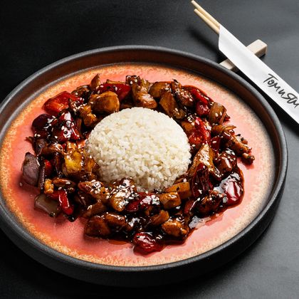 Блюдо недели! Курица в кисло-сладком соусе с рисом