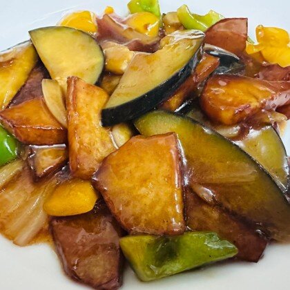 #2 Баклажаны с картофелем в соусе