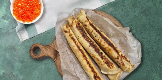 Блины с красной икрой