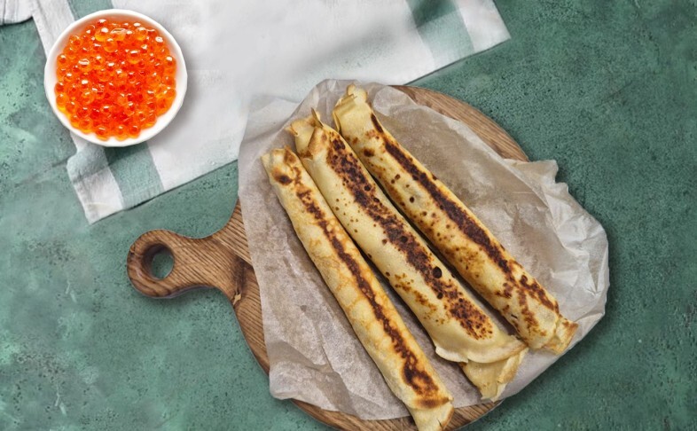 Блины с красной икрой