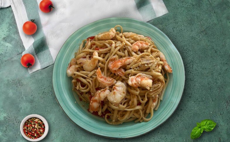 Вок с Креветкой (удон, соба или рис на выбор)