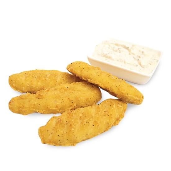 Стрипсы с белым соусом