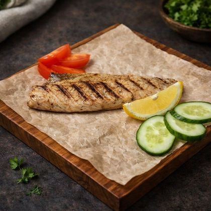 Скумбрия жареная с овощами 160/120г