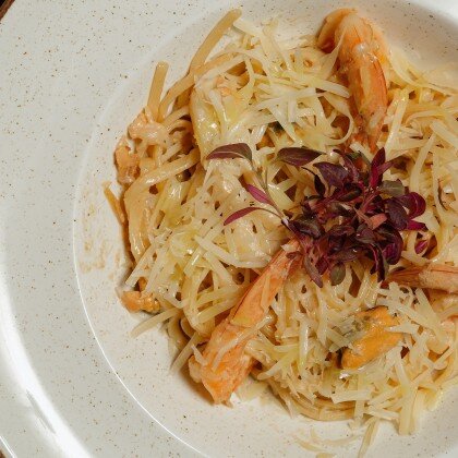 Лингвини с морепродуктами