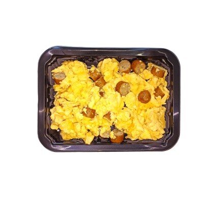 Омлет с подкопченной колбаской