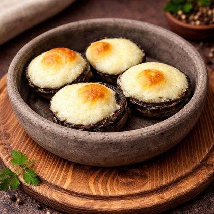 Шампиньоны запеченые с сыром