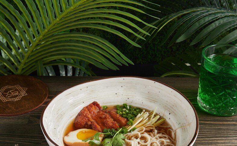 Сею рамен с курицей кацу