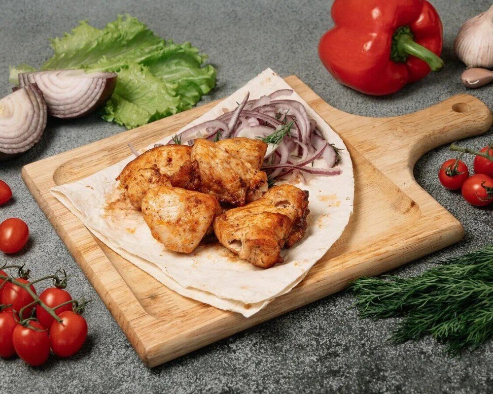 Шашлык из курицы- барбекю в лаваше