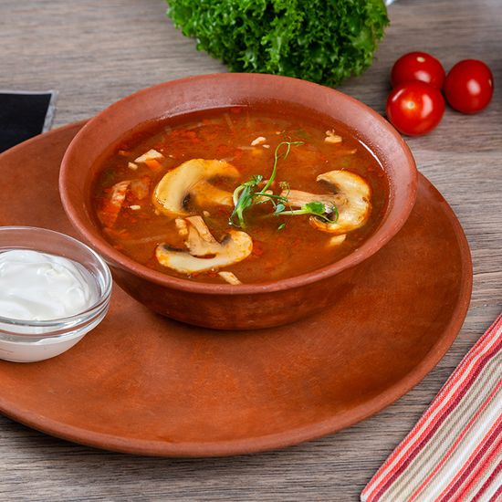 Солянка постная грибная