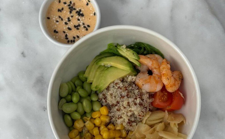 Боул с креветками