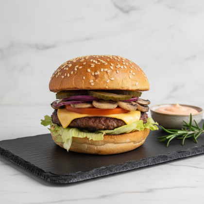 Бургер "Сыр-Грибы"