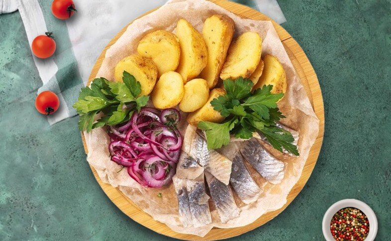 Селедка с картофелем