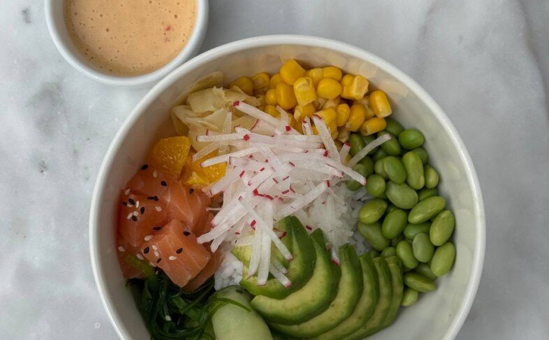 Боул с лососем