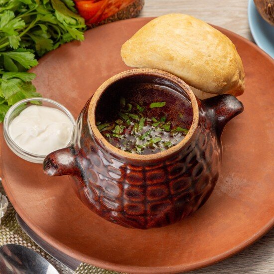 Борщ «По–волынски» с говядиной