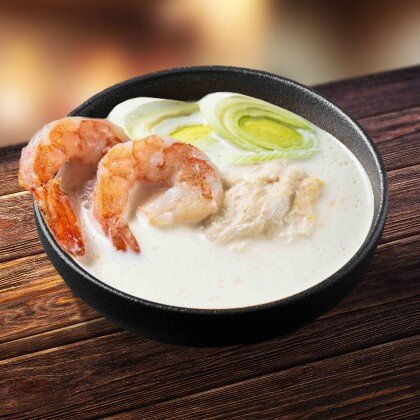 Сливочный суп с креветкой