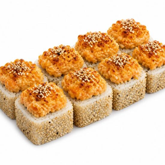 Запечённый ролл с креветкой